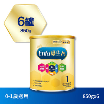 【包裝新升級】優生A+育嬰配方_850x6罐